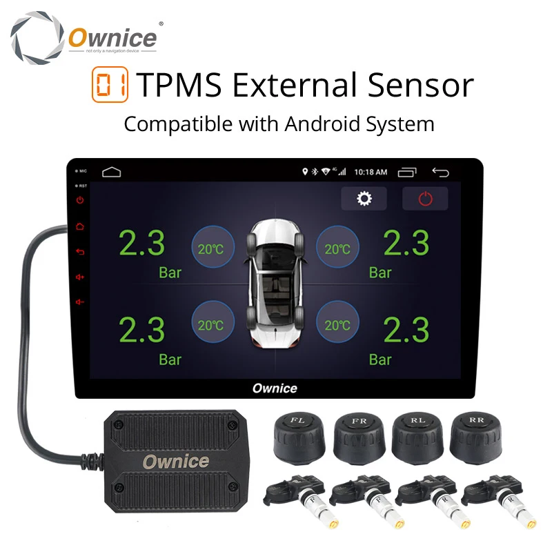 Датчик давления в шинах TPMS на Android с USB автомобильная система контроля DVD