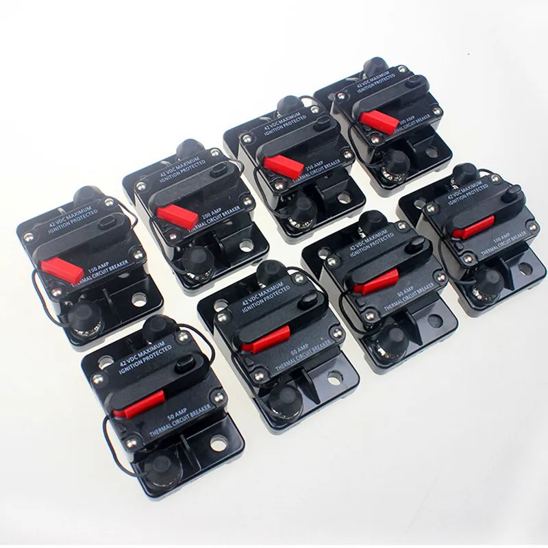 50300A AMP Circuit Breaker Dual Battery IP67 Waterproof 12V 24V Fuse Manual Reset Car Circuit