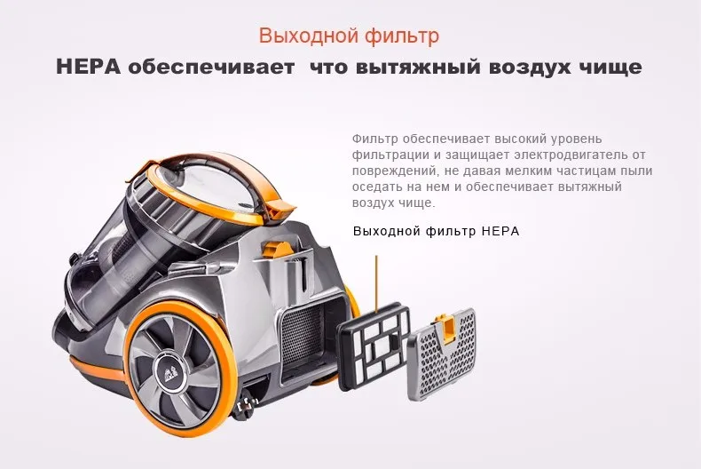 Пылесос PUPPYOO D-9005, со склада в России, низкий уровень шума, мультициклонный фильтр, функция удаления клещей