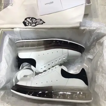 

Men's shoes 2019 luxury brand famous men's flat-bottom jelly bottom breathable white shoes casual shoes natural leather large