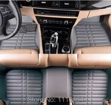 Personalizar = marca + modelo + lanzado año coche tapetes alfombras pie estera auto alfombra del automóvil universal conjunto amortiguador 4 de cuero de color