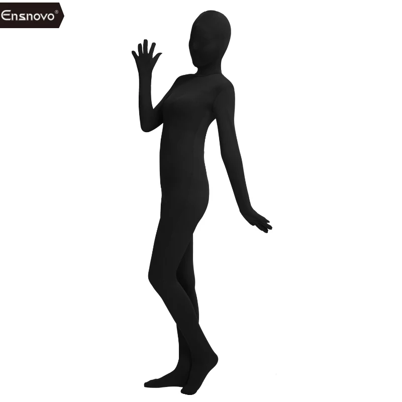 Black Zentai Suit Spandex Nylon One Piece Full Body Suits Zentai Costume Long Sleeve Unitard Cosplay Halloween Party mens bondage lingerie sexy fetish wear adult unitard latex lingerie cosplay costume