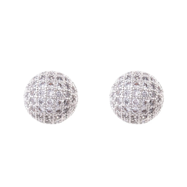 Shuhe Jewelley White-Gold Mesh Sphere Stud Earring Come in Gift box | Украшения и аксессуары
