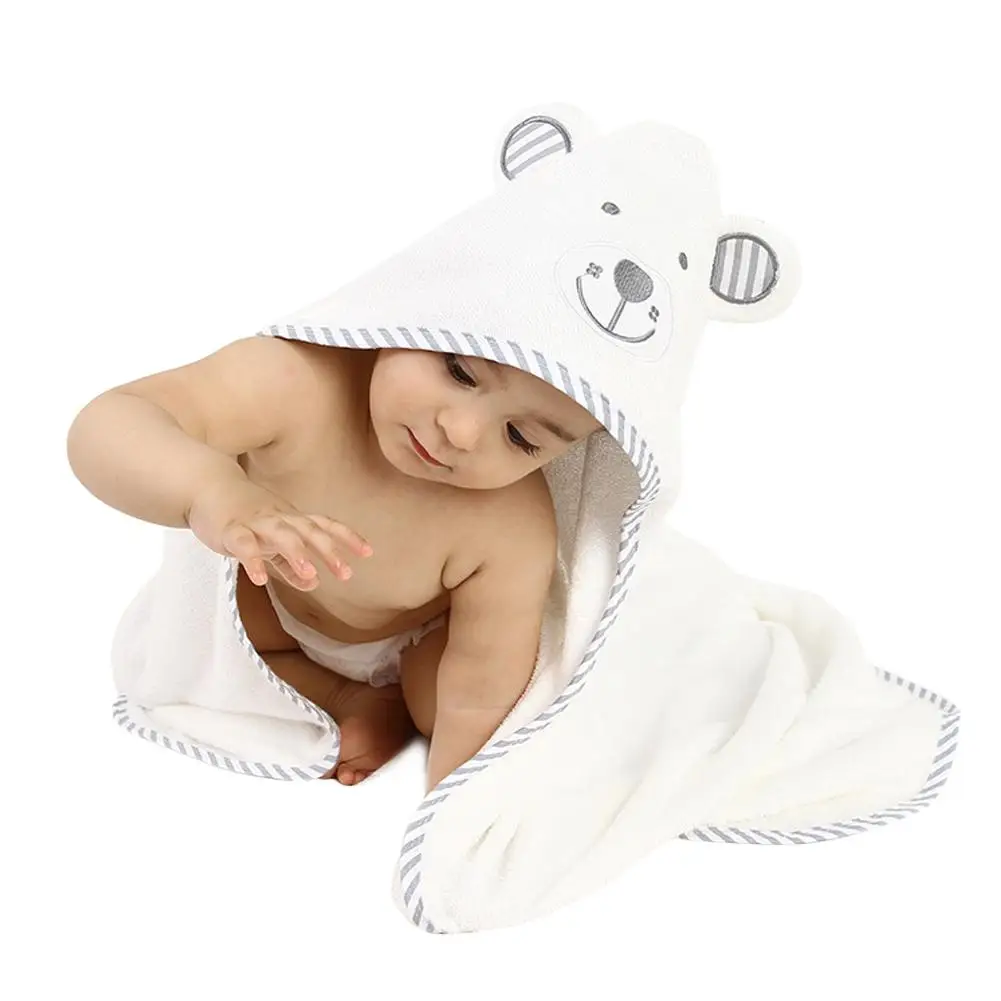 

Baby Cartoon Pattern Bath Towel Hooded Bath Towel Bamboo Fiber