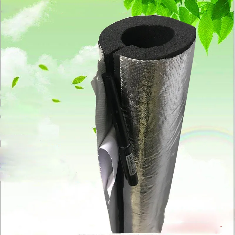 

95CM Length ID 60/76/89*20mm thickness Pipe with Open Self-sealing Aluminum foil Thickness PPR Thermal Sponge Insulation Pipe
