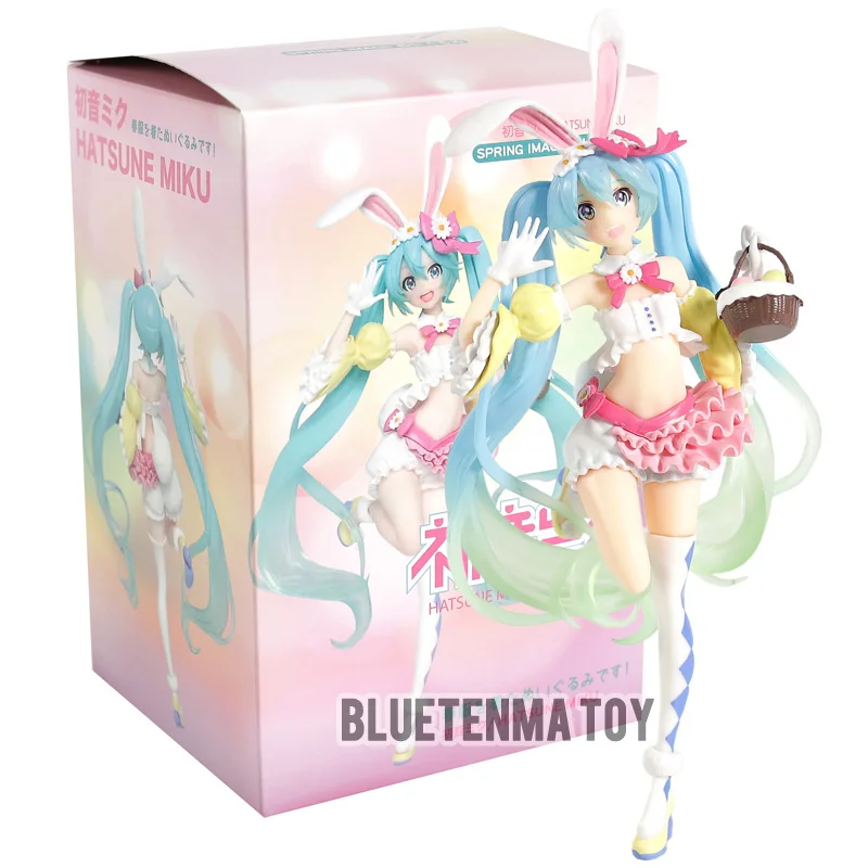 anime hatsune miku rabbit ear spring dress ver action figure
