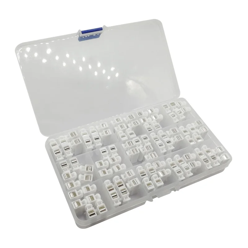 

45pcs/box CH-2 terminal 2-way push-in cable connector white terminal voltage 250V withstand high voltage