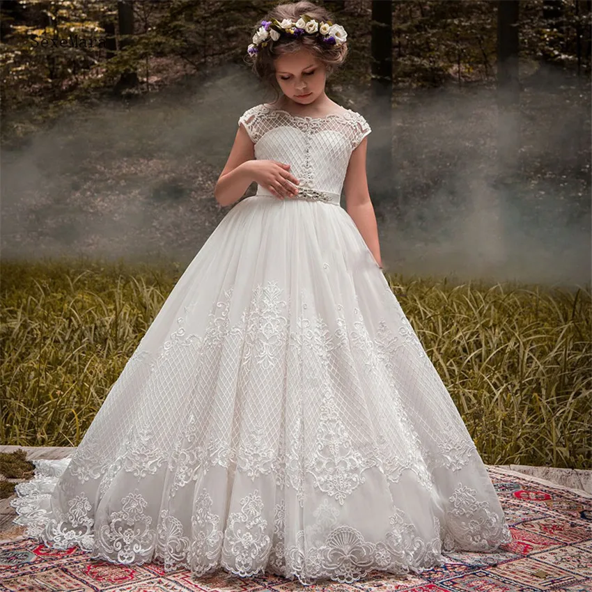 Nieuwste en Beste Verkoper Prinses Jurk met Riem Kristal Mesh Lange Kapel Train Wedding Diverse Partijen Custom Malx Nieuwste en Beste Verkoper Prinses Jurk met Riem Kristal Mesh Lange Kapel Train Wedding Diverse Partijen Custom Malx