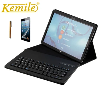

Kemile Case For Huawei M5 10.8 Removable Wireless Bluetooth Keyboard Portfolio Leather Stand Cover For Huawei M5 10.8 CMR-AL09