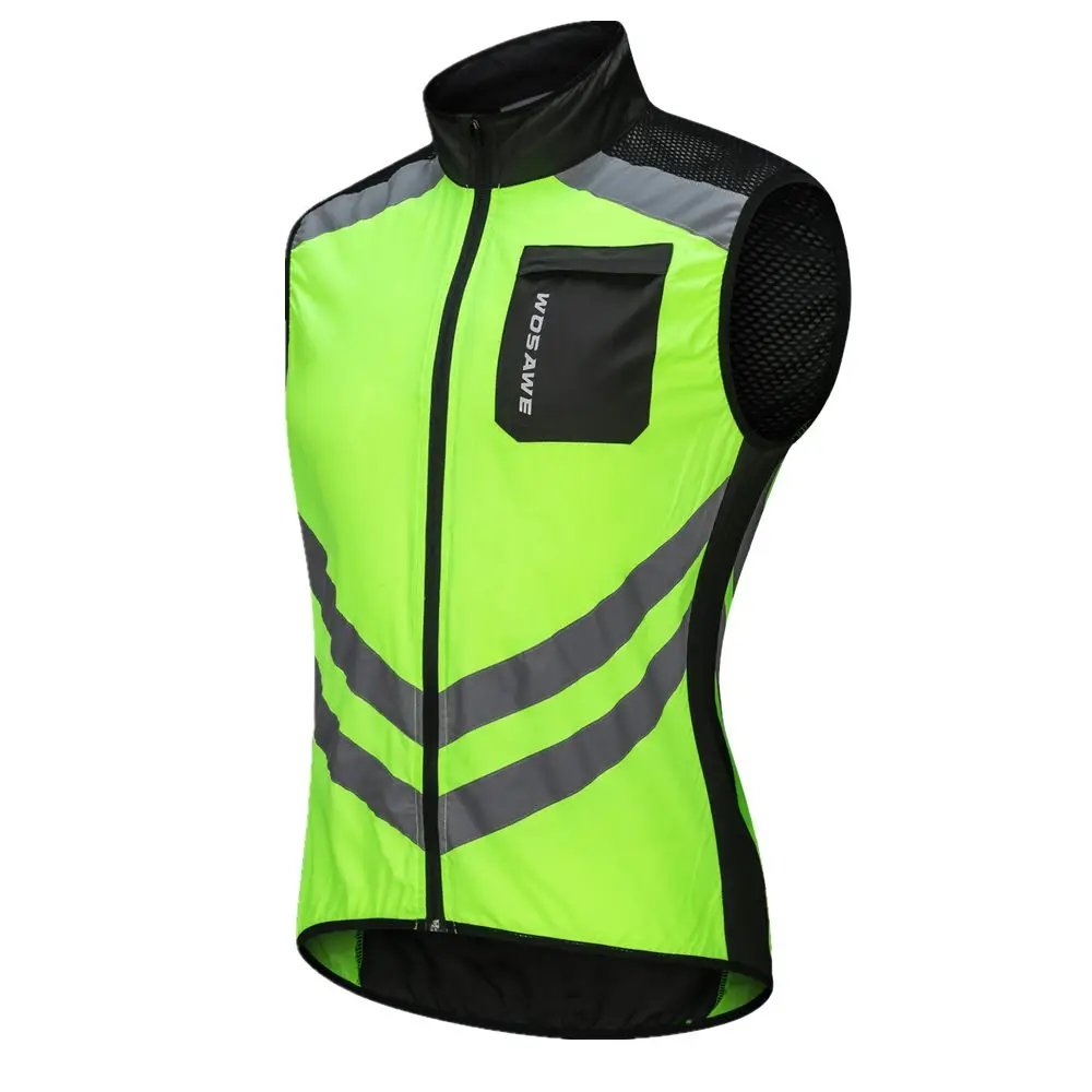 WOSAWE водонепроницаемые мужские куртки для велоспорта высокая видимость ветровка велосипедная спортивная одежда Светоотражающая защита от дождя Велосипедное пальто - Цвет: BL208G