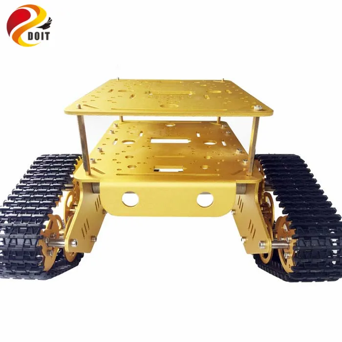 

TD300 metal Tank Chassis double layer Smart Track Tracked Vehicle with Two Carbon Brush Motor DIY RC eduactional kit toy
