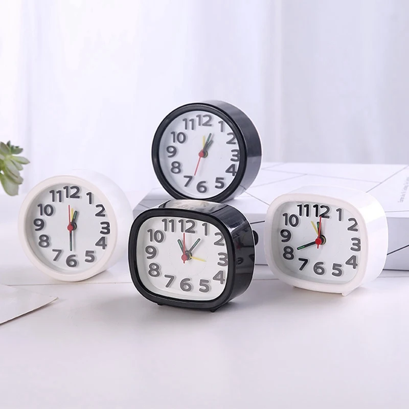 

1Pcs Creative Personality Minimalist Bedside Table Clock Alarm Clock Children Bedroom Mini Simple Small Alarm Clock