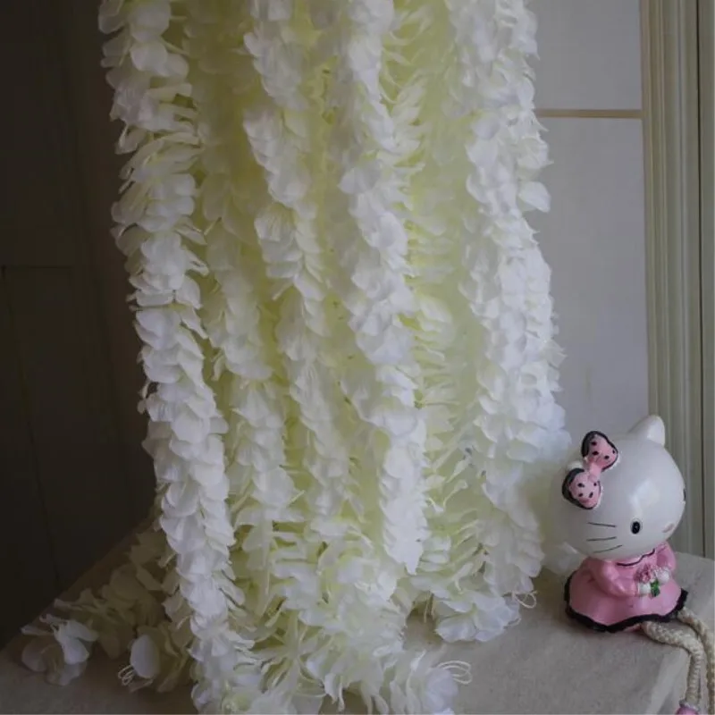 Unique Wedding Backdrop Decoration Orchid Flower Silk Wisteria Vine Unique Wedding Backdrop Decoration Orchid Flower Silk Wisteria Vine White Artificial Wreaths Shooting Photo Props Free Shipping In Dried