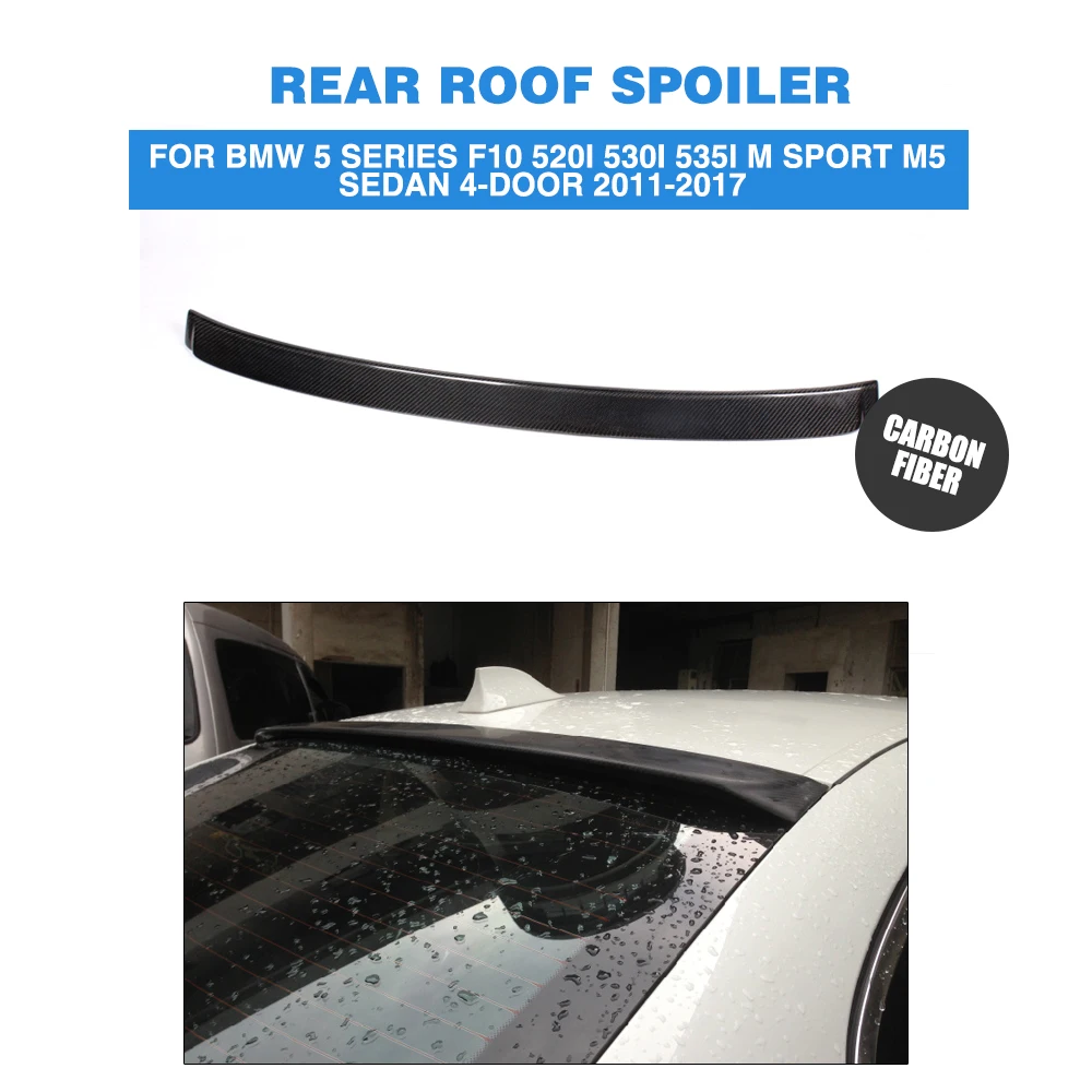 Carbon Fiber / FRP Rear Roof Spoiler Window windshield Wing For BMW 5