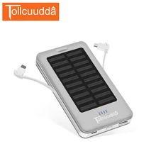 Tollcuudda 10000 мАч Солнечный Запасные Аккумуляторы для телефонов 3 Выход LED Мощность Bank внешняя Батарея Портативный Зарядное устройство повербанк для всех Мобильные телефоны