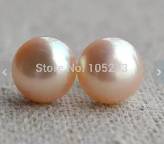 

Huge Pearl Earrings AA 10.5-11MM Pale Pink Color Freshwater Pearl Earrings 925 Sterling Silver Stud Wedding Bridesmaids Jewelry