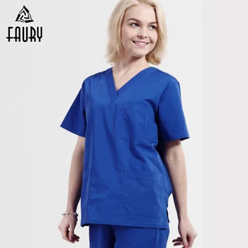 

New Nurse Doctor Uniform Meidcal Scrub Sets Hospital Surgical Clothing Isolation Uniforms Lab Gowns Beauty Salon Surgical Suit