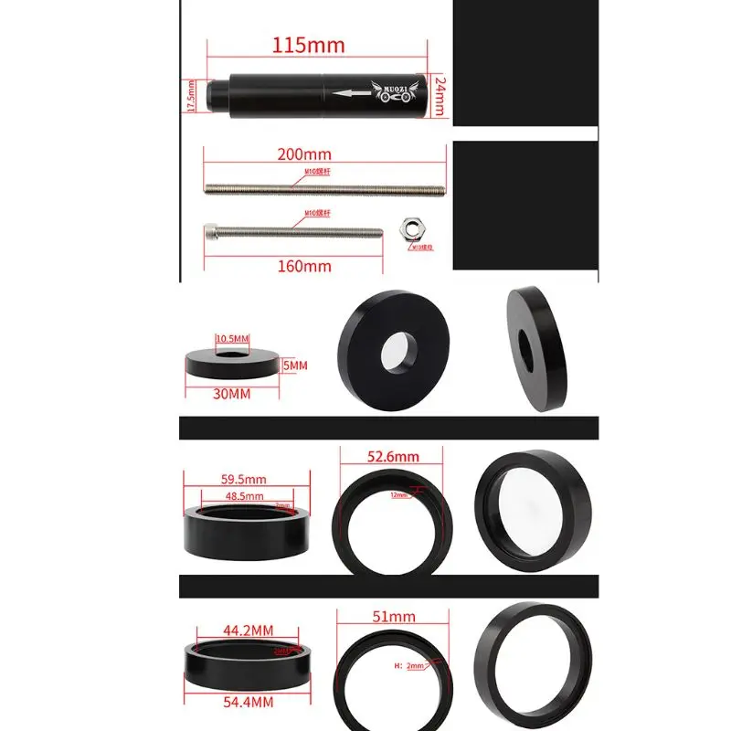 

1 Set Entry Level Bicycle Press-in Center Shaft Static Installation and Removal Tool Set BB86/30/92/PF30