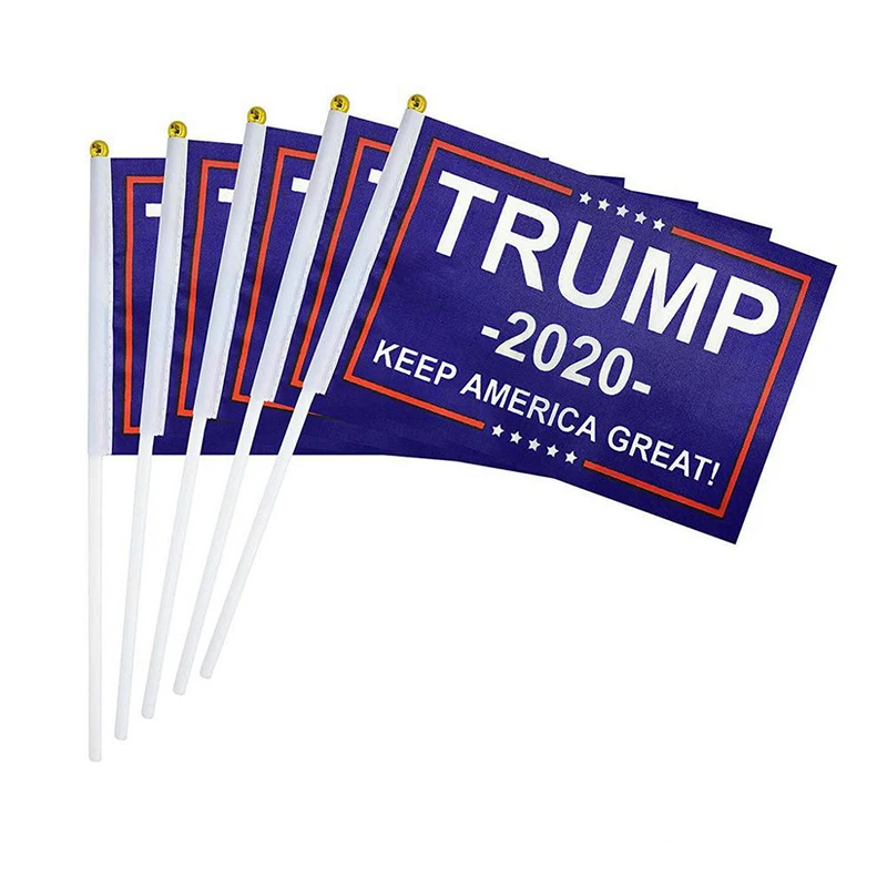 

14*21cm Trump 2020 Flag Double Printed Donald Trump Flag Keep America Great Donald for President USA
