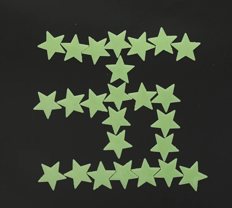 100pcs 3D Stars Glow In The Dark Stickers Luminous Fluorescent Stickers For Kids Stickers Toys Emoji Scrapbook Gifts