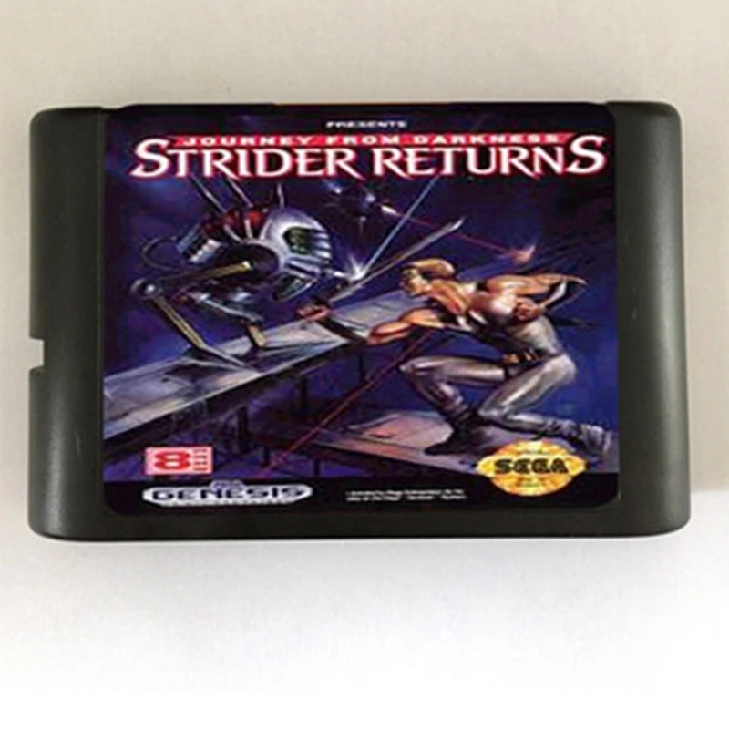 Strider возвращается игровой картридж новейшая 16 бит игровая карта для sega Mega Drive/Genesis system
