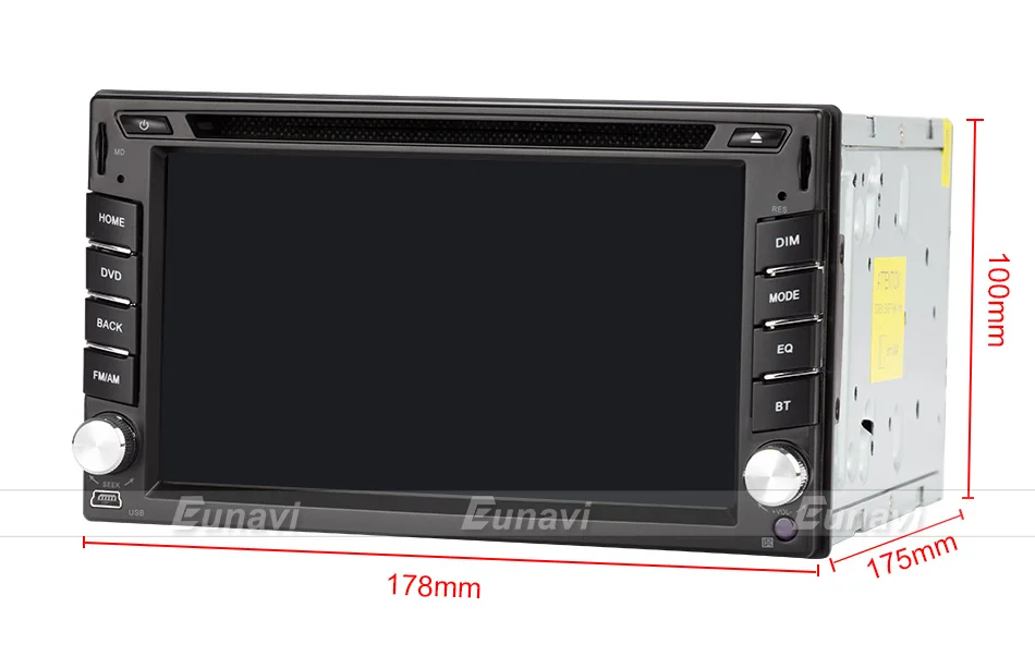 Flash Deal Eunavi 2 Din Android 8.1 TDA7851 Universal Car DVD Radio Multimedia Player Video Stereo GPS Navigation USB WIFI free camera BT 19