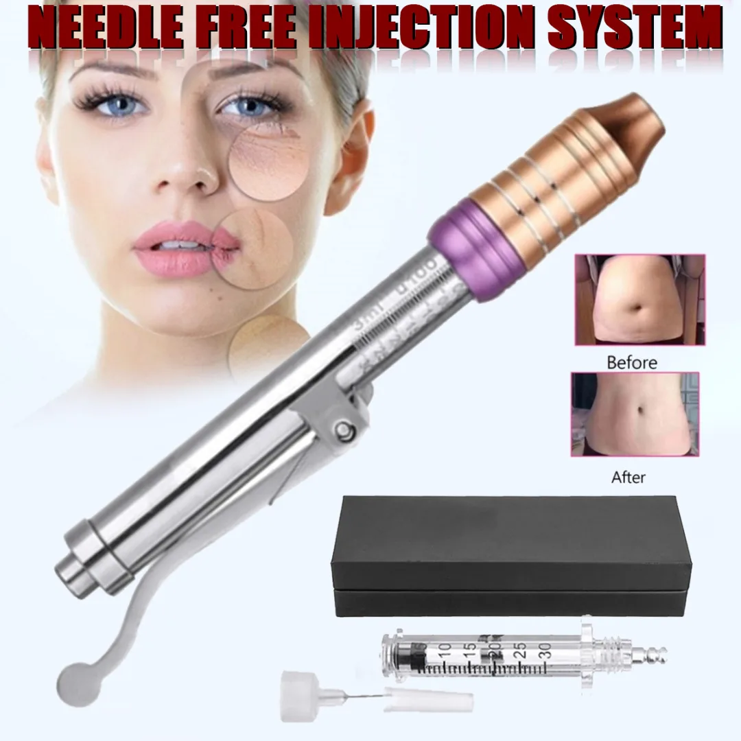 Shellhard Hyaluronic Injection Pen Massage Atomizer Pen Kit High Pressure Acid Micro Guns Anti Wrinkle Water Syringe Needle