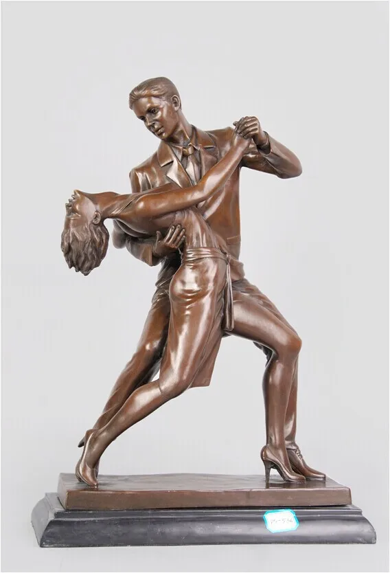 Modern Art Bronze Lover Dancing Sculptures figurines Statue Romance