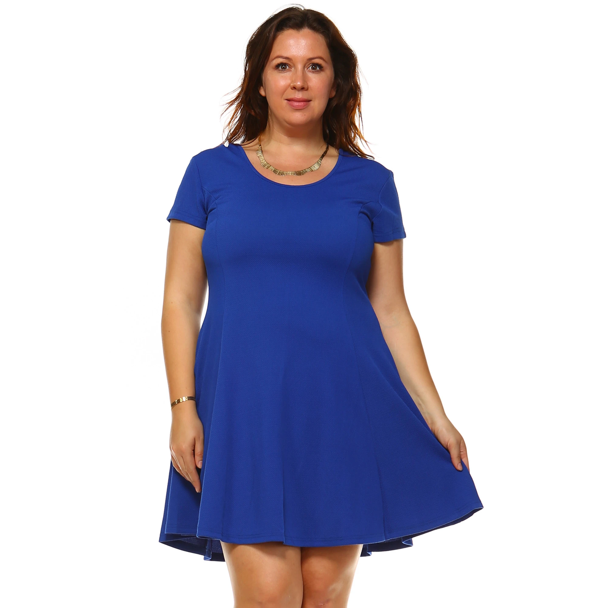 Plus Size Cara Dress - Royal