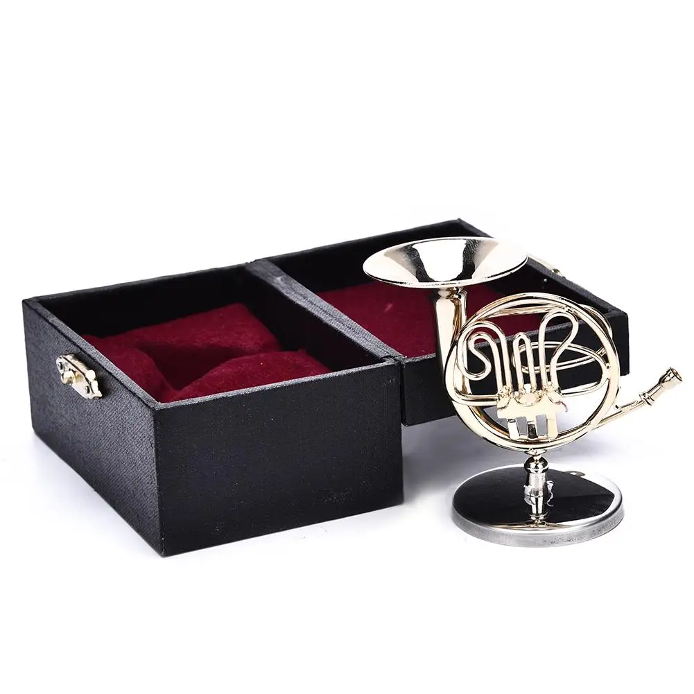 

Miniature French Horn/Sousaphone/Trumpet/Trombone/Mellophone/Cornet Model Exquisite Brass Musical Instruments Ornaments