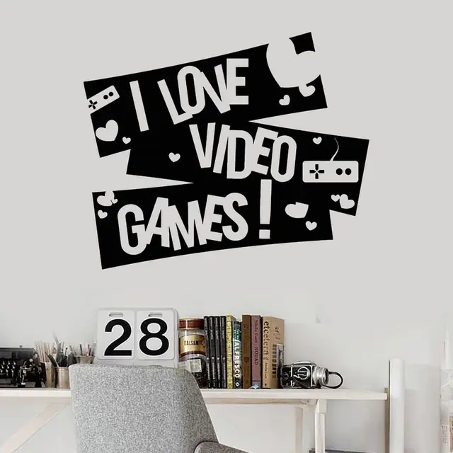 game room handle sticker gamer decal gaming posters gamer vinyl wall