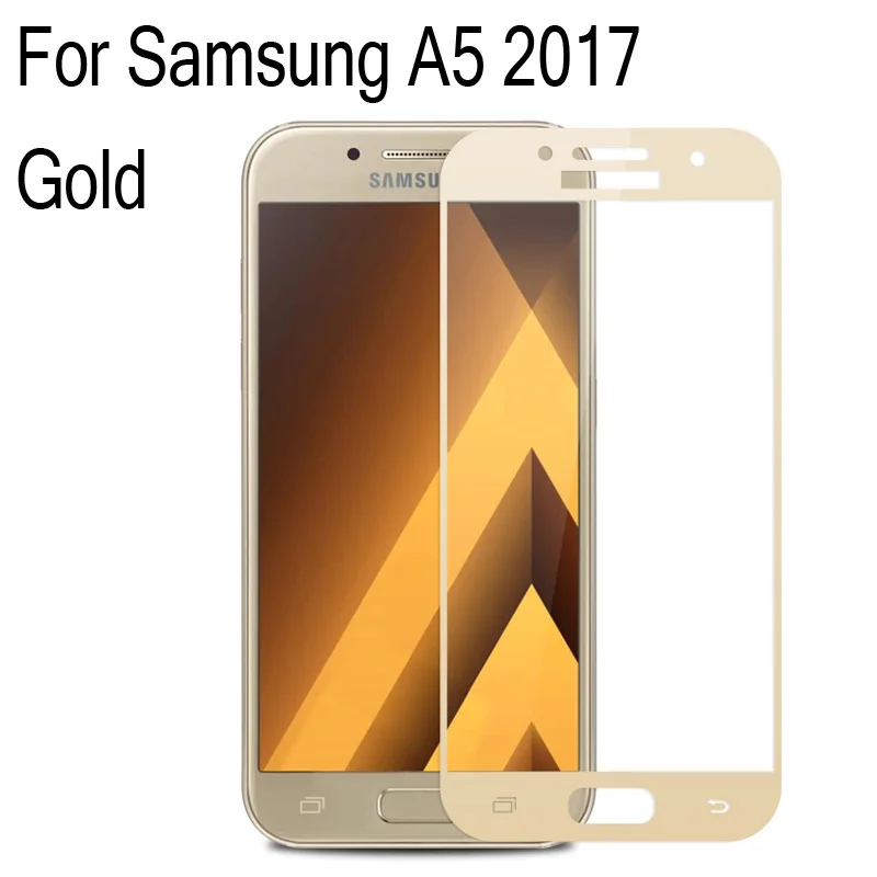 Thouport стекло для samsung Galaxy A5 A520 полное покрытие экрана Защитная пленка Закаленное стекло для samsung A5 - Цвет: Gold A520