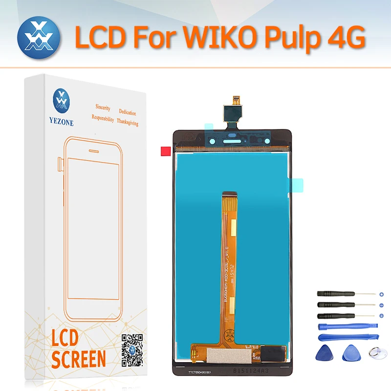 Good Quality LCD Display For Wiko Pulp Fab 4G Touch Panel Digitizer Screen Assembly black With Free Tools | Мобильные телефоны и