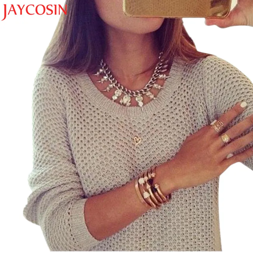 

Women Sweaters And Pullovers Long sleeve Knitted White Women's Sweater Female Winter V Neck Sueter Mujer Pull Femme Oct2330