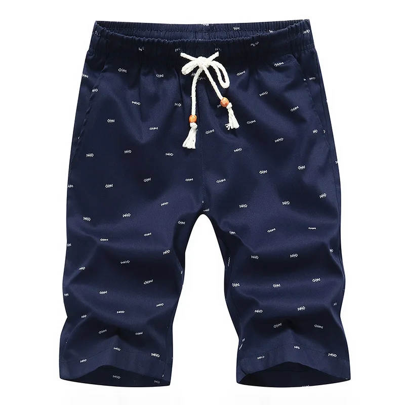 2019 New Arrival Men Shorts Cotton Casual For Elastic Waist Summer Beach Personalized Printed High Quality | Мужская одежда