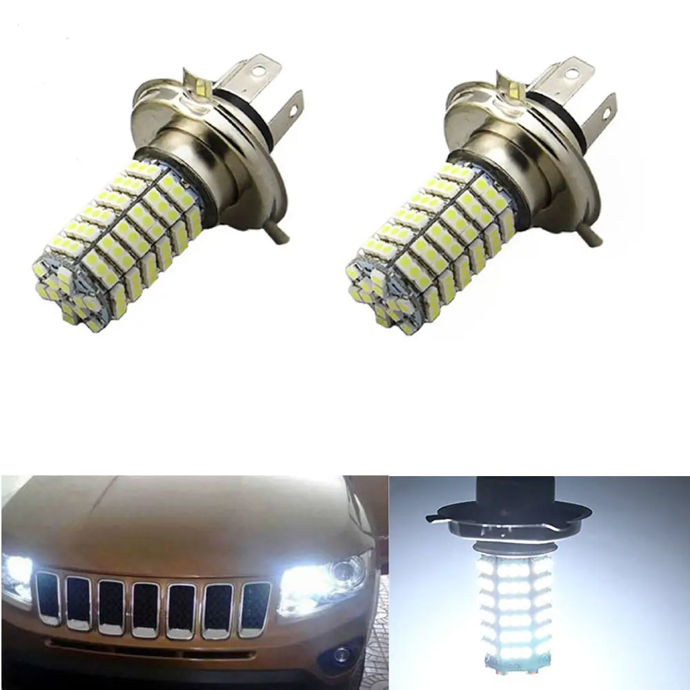 2 шт. 12В HB2 3528 H4 9003 120-SMD светодиодные автомобильные лампочки дальнего и ближнего