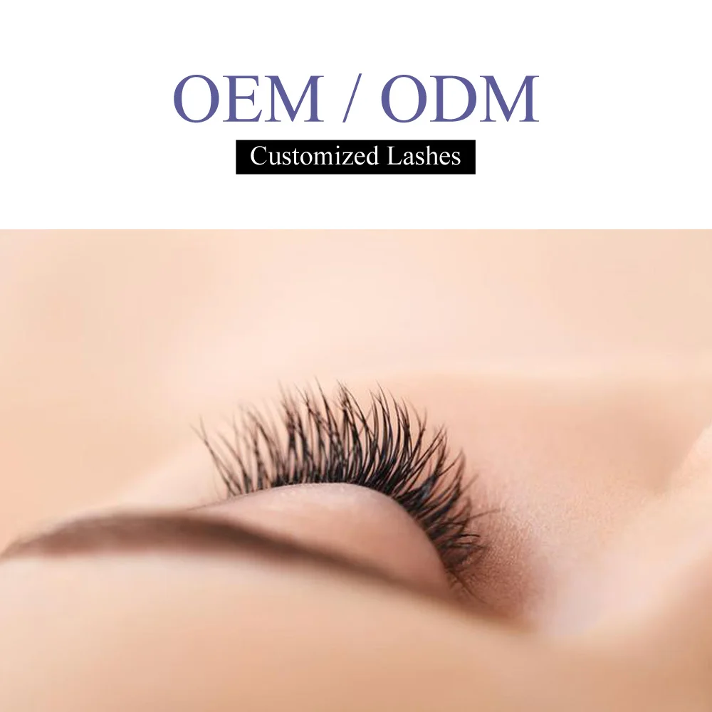 Yelix False Individual Customized Lashes Private Label Custom Lash Packaging Eyelash Extension DIY Logo Name Eyelashes ODM & OEM
