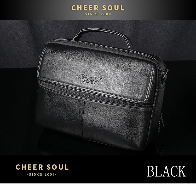 Cheer Soul, натуральная кожа, Мужская офисная сумка, деловой портфель, сумка через плечо, мужские сумки через плечо, для мужчин, сумка для планшета