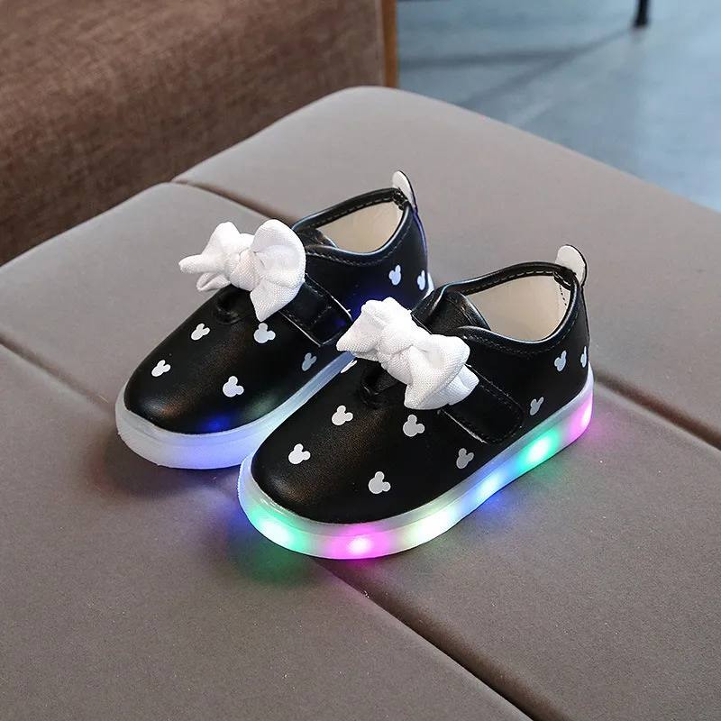 Детская обувь на весну-осень; светильник; детская обувь со светодиодной подсветкой; Светящиеся кроссовки; обувь для маленьких девочек; 21-30