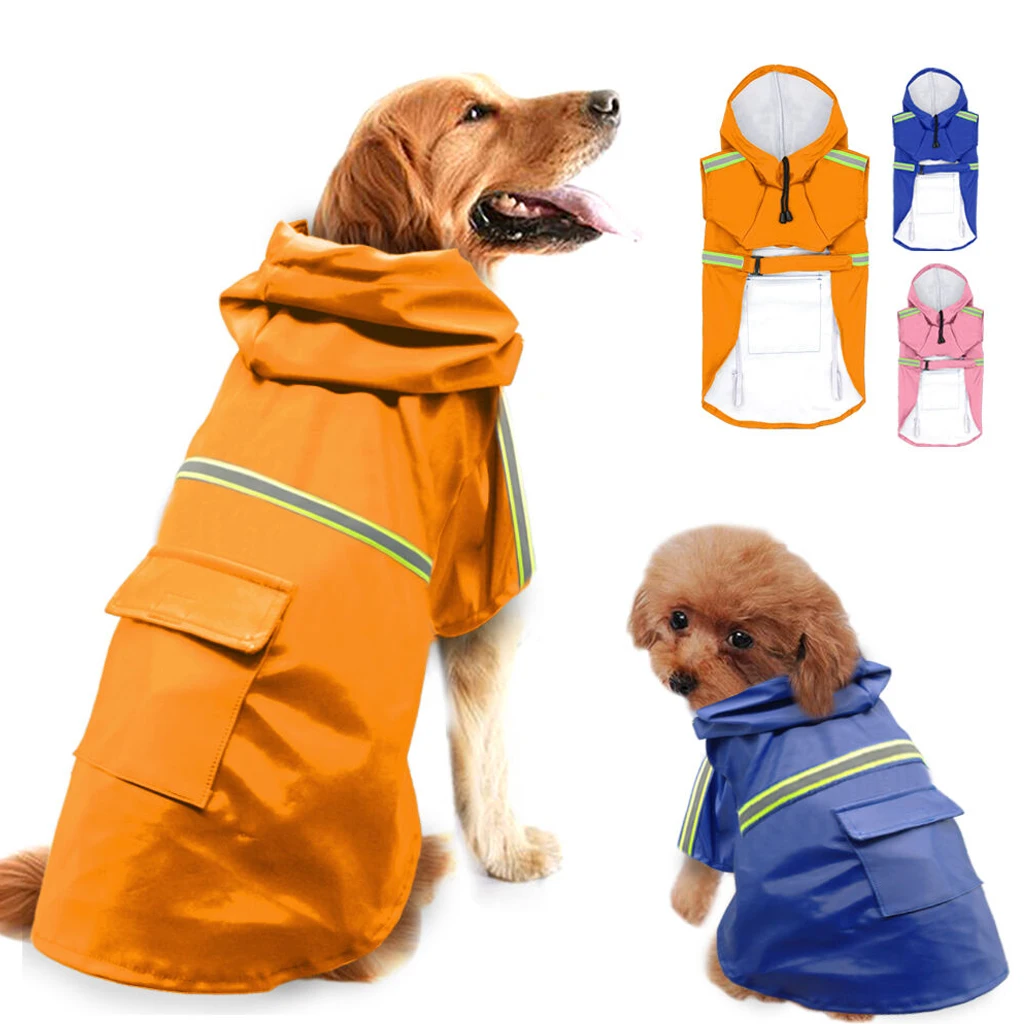 Водонепроницаемый Pet курта для собак жилет плащ Одежда Собака дождевик маленькая Мода