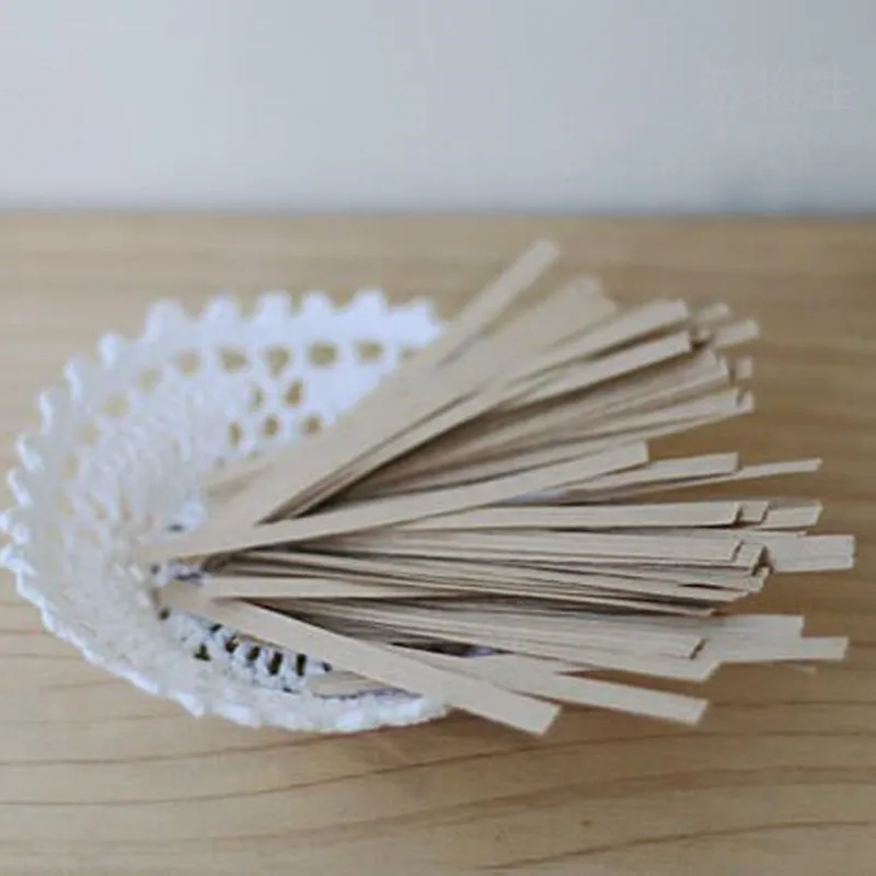 

Kraft paper twist ties for cello candy gift bag-1000pcs/lot