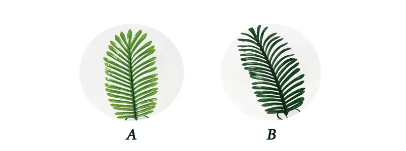  Flone Artificial Tropical Palm Leaves Simulation Green Single Plastic Leaves Fake Leaf Wedding Home Party DIY Decor Plant  (17)