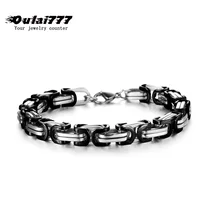 Мужской браслет из нержавеющей стали на руку, цепочка, шарм, Византия, подарки для мужчин, мужские браслеты на цепочке, хип-хоп, рок стиль