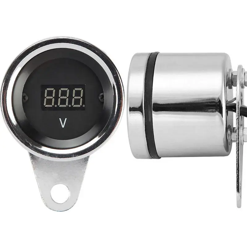 

Custom Motorcycle ATV Dirt Pit Bike LED Digital Voltage Voltmeter Gauge 12V For Cruisers Chopper Bobber Sport Bike