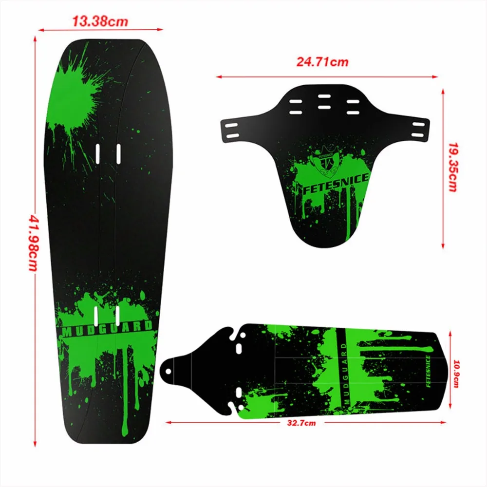 

Cycling Mudguard Road MTB Bike mudguards Front Fenders +Rear fenders+ Down tube fenders 1 set bike fenders