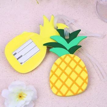 

20pcs/lot Pineapple Shape Luggage Tag Wedding Favors and Gifts Baby Shower Favor Baggage Tags Name ID Address Holder Claim Label