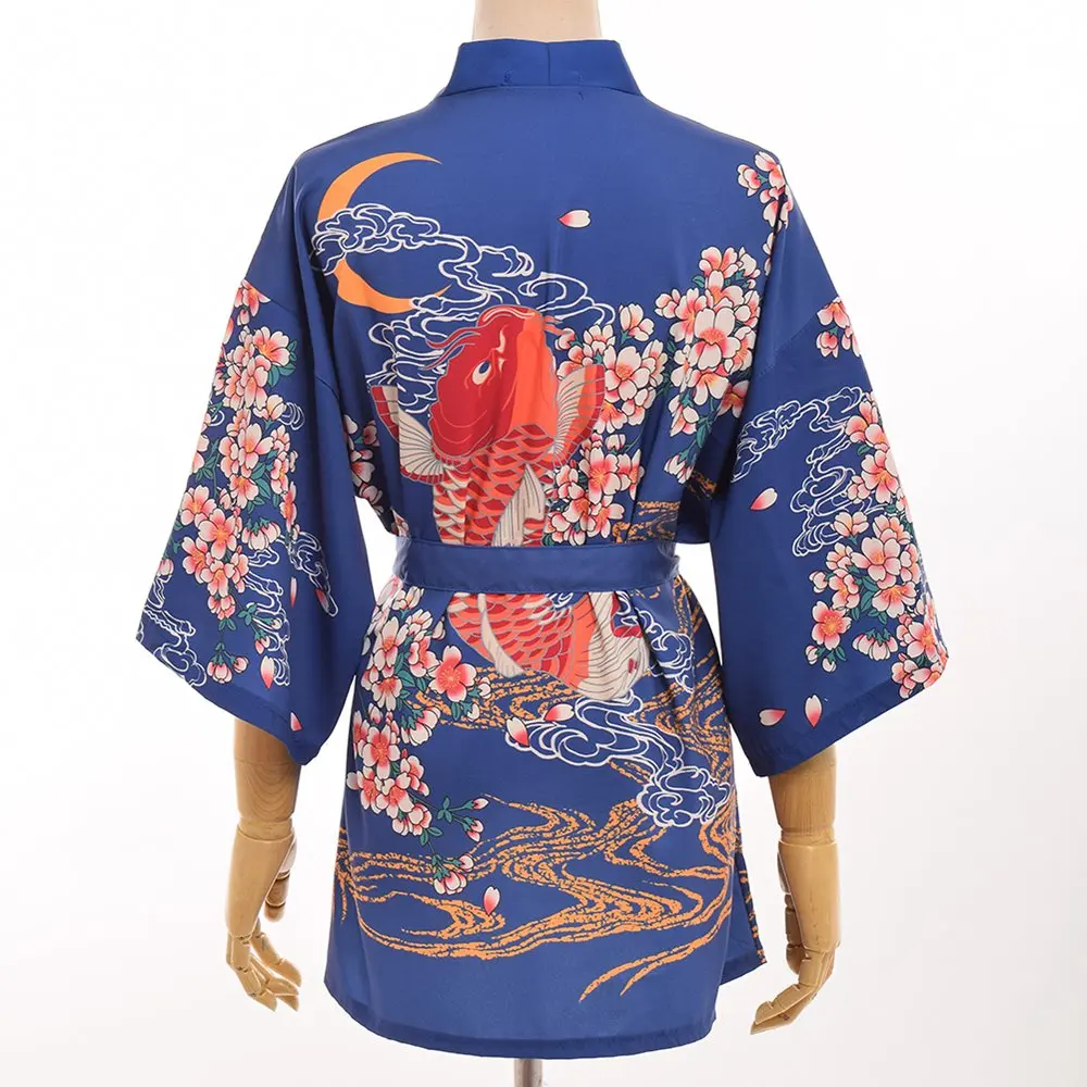 Женское винтажное кимоно Yukata японский банный халат хаории Сакура красный карп