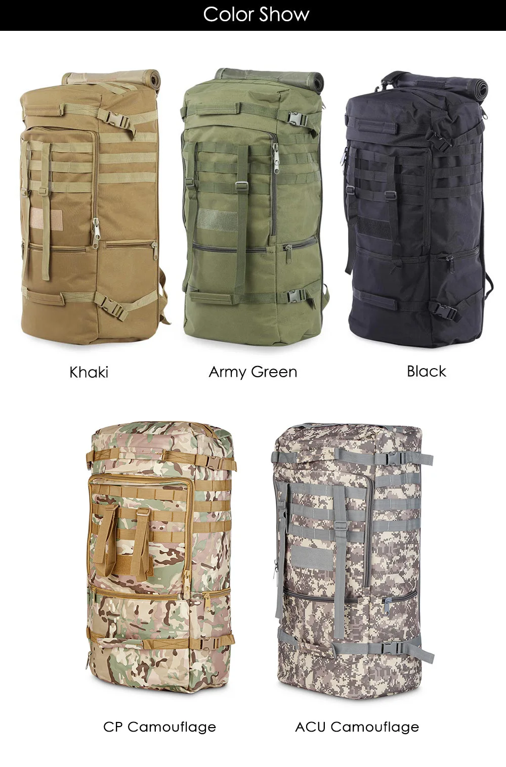 Military Molle Bag Camping Tactical Backpack Men Large Backpacks  (6)