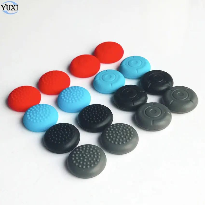 YuXi 2pcs Silicone Analog Stick Grips Caps for Nintend Switch NS JoyCon Controller Sticks Cap Skin for Joy Con Cover