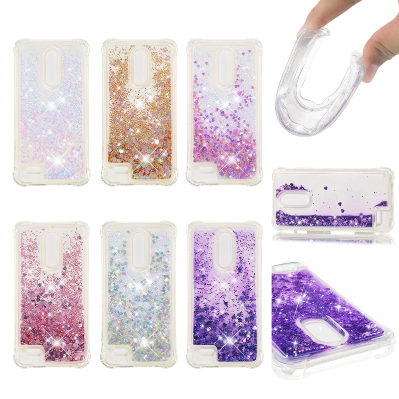 

Antiknock Glitter Quicksand Soft TPU Silicone Phone Case Cover Shell Coque for LG K4 K8 K10 2017 2018 EU V20 V30 LS777 STYLUS3